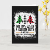 木の上できらきらと輝き、子供たちは何も聞こえない カード (黄色い花)