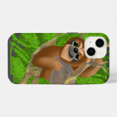 木の上でくつろぐナマケモノ iPhoneケース (裏面横)