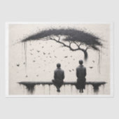 木の上での禅の瞑想、私たちの生活 –  薄葉紙 (正面)