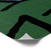 木の上で歌う漫画の鳥 ポスター (角)