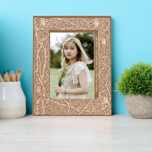 木の上で賢い成長を縁ど望む レーザー彫刻フレーム