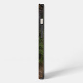 木の上で遊ぶクロクマの子熊 iPhoneケース (左側面)