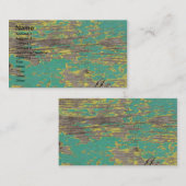 木の上で黄色と絵を描緑の剥離 名刺 (正面/裏面)