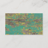 木の上で黄色と絵を描緑の剥離 名刺 (裏面)
