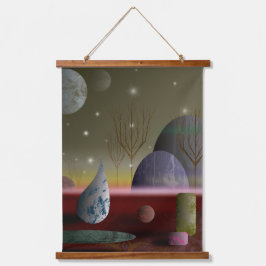 木の上にタペストリーの形状の惑星 吊り下げ型タペストリー