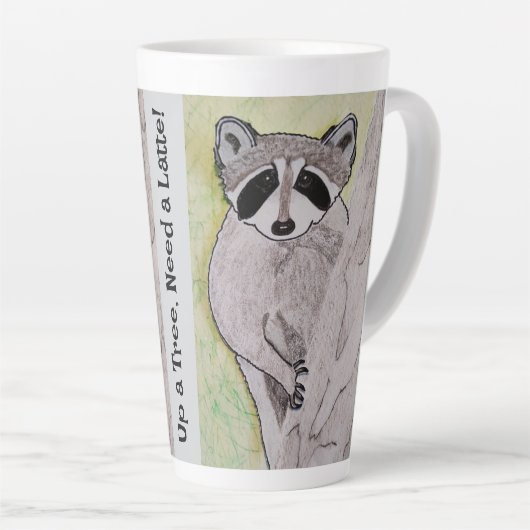 木の上にラテ!カフェラテマグ カフェラテマグ (右アングル)