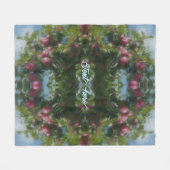 木の上に赤い絵画りんごパーソナライズされた フリースブランケット (正面(横))