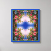 木の上に赤い絵画りんご キャンバスプリント (正面)