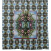 木の上に赤い絵画りんご シャワーカーテン (正面)