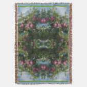 木の上に赤い絵画りんご スローブランケット (正面縦)