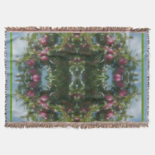 木の上に赤い絵画りんご スローブランケット (正面)