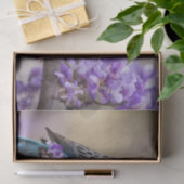 木の上のおしゃべり：ジャカランダの木の青いブダギー。 薄葉紙 (ギフト)