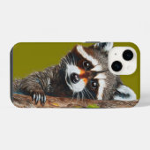木の上のアライグマのiPhone 14ケース iPhoneケース (裏面横)