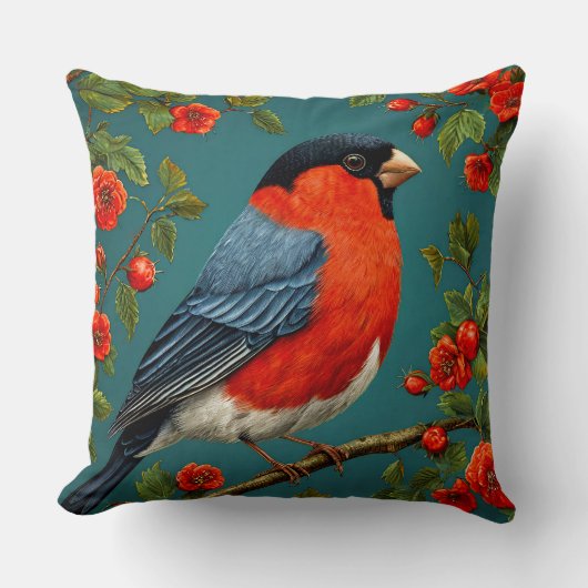 木の上のウズラ クッション (正面)