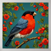 木の上のウズラ ポスター (正面)