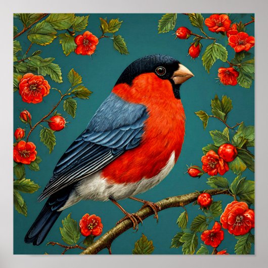 木の上のウズラ ポスター (正面)