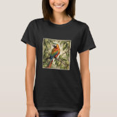 木の上のオウムの絵 Tシャツ (正面)