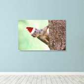 木の上のクリスマスリス キャンバスプリント (インサイチュ (ウッドフロア))