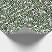 木の上のサッカーボールパターン ラッピングペーパー (角)