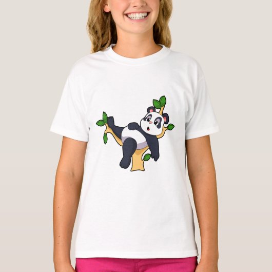 木の上のパンダ Tシャツ (正面)
