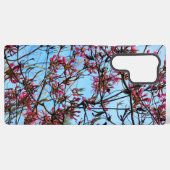 木の上のピンクの花のつぼみ SAMSUNG GALAXYケース (裏面横)