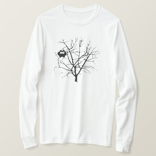 木の上のフクロウ Tシャツ (デザイン正面)