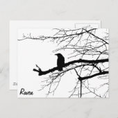 木の上のレイヴン ポストカード (正面/裏面)
