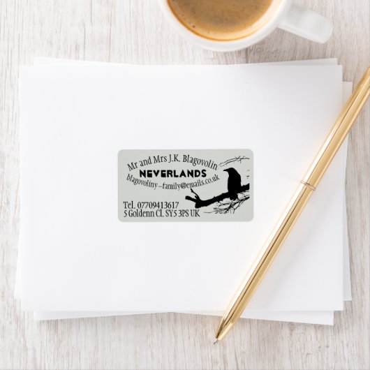 木の上のレイヴン ラベル (インサイチュ)