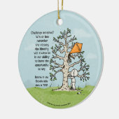 木の上の凧やる気を起こさせる引用文 セラミックオーナメント (左)