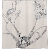 木の上の動物 シャワーカーテン (正面)