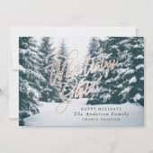 木の上の場所で写真のクリスマスを聞く シーズンカード (正面)