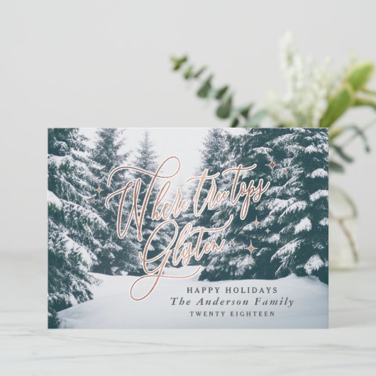 木の上の場所で写真のクリスマスを聞く シーズンカード (スタンド正面)