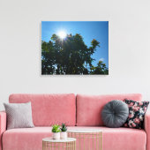 木の上の太陽とその光線 キャンバスプリント (インサイチュ (リビング))
