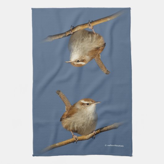 木の上の奇妙なコショウ キッチンタオル (縦)