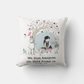 木の上の子たちスイング1 John 4:19 クッション (正面)