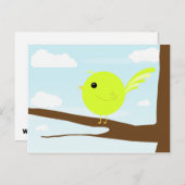 木の上の小鳥 ポストカード (正面/裏面)