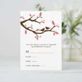 木の上の愛結婚の鳥 出欠カード (スタンド正面)