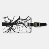 木の上の抽象芸術の荷物のラベル ラゲッジタグ (正面横)