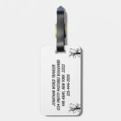 木の上の抽象芸術の荷物のラベル ラゲッジタグ (裏面縦)