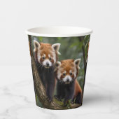 「木の上の探検家：ベビーレッドパンドラ(PANDAS) 紙コップ (正面)