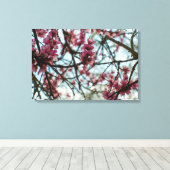 木の上の春の花 キャンバスプリント (インサイチュ (ウッドフロア))