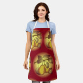 木の上の梨 エプロン (着用した状態)
