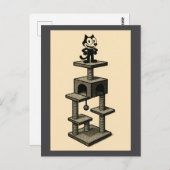 木の上の猫 ポストカード (正面/裏面)