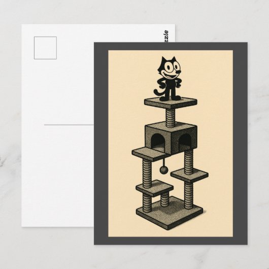 木の上の猫 ポストカード (正面/裏面)