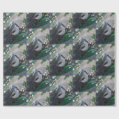 木の上の絵画雀 ラッピングペーパー (フラット)