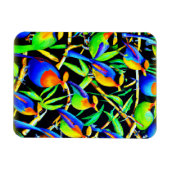 木の上の絵画鳥。買今 マグネット (横)