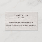 木の上の荒野の素朴な足跡 名刺 (裏面)