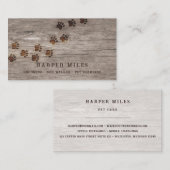 木の上の荒野の素朴な足跡 名刺 (正面/裏面)