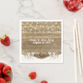 木の上の記念日の照明照明 スタンダードカクテルナプキン (インサイチュ)