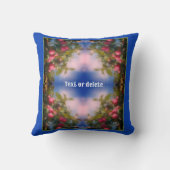 木の上の赤い絵画りんごパーソナライズされた クッション (裏面)